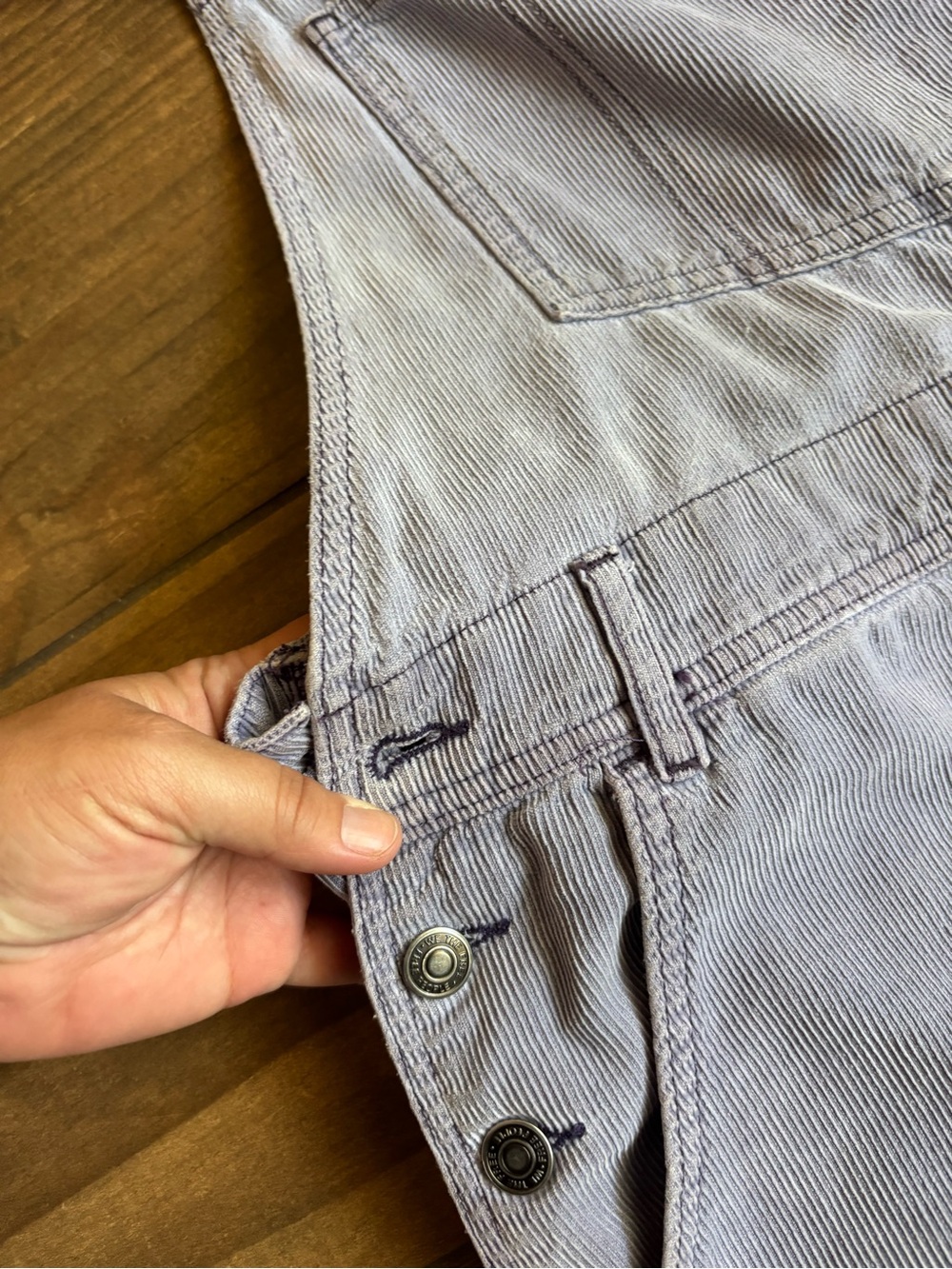 Free People Lavender Corduroy Wide Leg Overalls Bib Pants - Picture 3 of 14